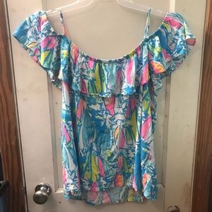 Lilly Pulitzer Tamiami Off the Shoulder Top XL